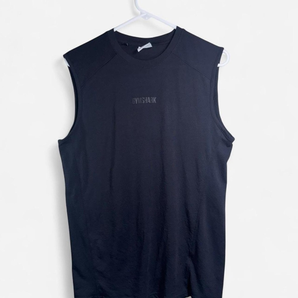Title: Gymshark Sleeveless Training Tank Dark Gray Logo Athletic Gym Top Size M